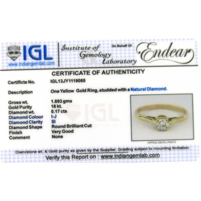 Single Diamond Solitaire Ring